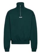Wblee Half Zip Tops Sweatshirts & Hoodies Sweatshirts Green Woodbird