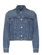 C_Trucker Jacket 1.0 Jakke Denimjakke Blue BOSS