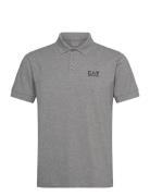 Polo Shirt Tops Polos Short-sleeved Grey EA7