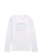 Printed Longsleeve Tops T-Langærmet Skjorte White Tom Tailor