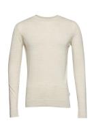 Merino Knit O-Neck Tops Knitwear Round Necks Cream Lindbergh