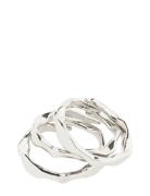 Wyatt Recycled Rings, 3 In A Set Ring Smykker Silver Pilgrim