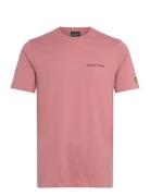 Embroidered T-Shirt Tops T-Kortærmet Skjorte Pink Lyle & Scott