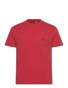 Classic Fit Jersey Pocket T-Shirt Tops T-Kortærmet Skjorte Red Polo Ra...