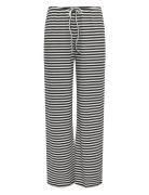Onlaida Striped Pant Jrs Bottoms Trousers Wide Leg Black ONLY