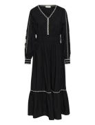 Crgwen Long Dress Maxikjole Festkjole Black Cream