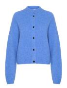 Alphagz Short Cardigan Tops Knitwear Cardigans Blue Gestuz