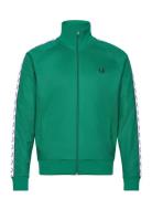 Taped Track Jacket Tops Sweatshirts & Hoodies Sweatshirts Green Fred P...