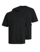 Jjebradley Tee Ss O-Neck 2Pk Mp Noos Tops T-Kortærmet Skjorte Black Ja...