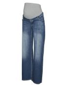 Mljada Lb Wideleg Jeans Bottoms Jeans Straight-regular Blue Mamaliciou...