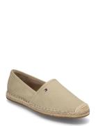 Flag Canvas Espadrille Espadrillos Flade Sandal Beige Tommy Hilfiger