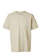 Slhaspen Ss O-Neck Tee Noos Tops T-Kortærmet Skjorte Cream Selected Ho...