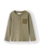 Nmmbarbar Ls Slim Top Lil Tops T-shirts Long-sleeved T-Skjorte Khaki G...