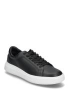 Low Top Lace Up Lth Low-top Sneakers Black Calvin Klein