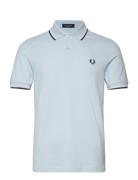 Twin Tipped Fp Shirt Tops Polos Short-sleeved Blue Fred Perry