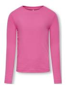 Kogriley O-Neck L/S Top Jrs Tops T-shirts Long-sleeved T-Skjorte Pink ...