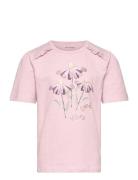 T-Shirt Ss Tops T-Kortærmet Skjorte Pink Minymo