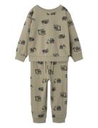 Nmmvildar Ls Nreg Sweat Set Unb Sets Sweatsuits Green Name It
