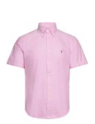 Custom Fit Oxford Shirt Tops Shirts Short-sleeved Pink Polo Ralph Laur...