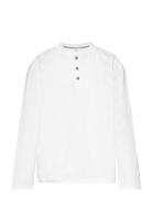 Long Sleeve Cotton T-Shirt Tops T-shirts Long-sleeved T-Skjorte White ...