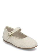 Round-Toe Ballet Flats With Buckle Ballerinasko Ballerinaer Beige Mang...