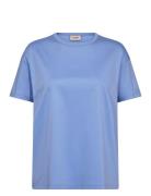 Aina O-Ss Tee Tops T-shirts & Tops Short-sleeved Blue MOS MOSH