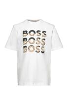 Short Sleeves Tee-Shirt Tops T-Kortærmet Skjorte White BOSS