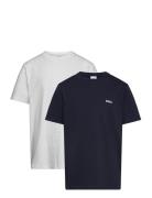 Set 2 T-Shirts Tops T-Kortærmet Skjorte Navy BOSS