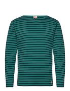 Striped Breton Shirt Héritage Designers T-Langærmet Skjorte Green Armo...