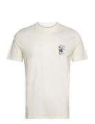 Embroidery Tee S/S Tops T-Kortærmet Skjorte White Lindbergh