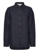 Barbour Hampton Shirt Tops Shirts Long-sleeved Navy Barbour