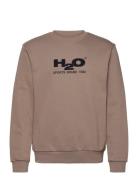 Logo Sweat O'neck Tops Sweatshirts & Hoodies Sweatshirts Brown H2O