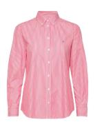 Tjw Reg Pinstripe Poplin Shirt Tops Shirts Long-sleeved Pink Tommy Jea...
