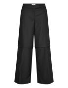 Zip-Off Trousers Bottoms Trousers Chinos Black Monki