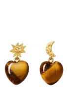 Courage Earrings Ørestickere Smykker Gold Maanesten