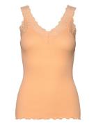 Rwbernadine Organic Sl Lace Top Tops T-shirts & Tops Sleeveless Orange...