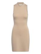 Logo Milano Dress Kort Kjole Beige Calvin Klein Jeans