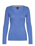 Ellerson Tops Knitwear Jumpers Blue BOSS