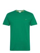 Contrast Logo Ss T-Shirt Tops T-Kortærmet Skjorte Green GANT