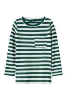 Nmmdekab Slim Ls Top Tops T-shirts Long-sleeved T-Skjorte Green Name I...