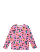 Fest Pippi Tröja Tops T-shirts Long-sleeved T-Skjorte Pink Martinex