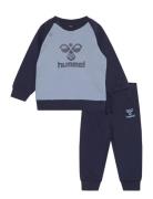 Hmlhumming Crewsuit Sets Sweatsuits Blue Hummel