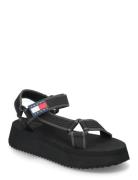 Tjw Eva Sandal Flade Sandaler Black Tommy Hilfiger