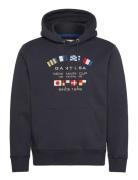 Graphic Sweat Hoodie Designers Sweatshirts & Hoodies Hoodies Navy GANT