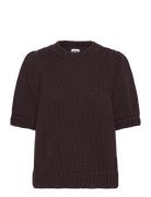 Iris Knitted Top Tops Knitwear Jumpers Brown Twist & Tango