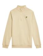 Quarter Zip Pullover Tops Knitwear Pullovers Beige Lyle & Scott