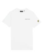Script Embroidered T-Shirt Tops T-Kortærmet Skjorte White Lyle & Scott