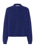 Alphagz Short Cardigan Tops Knitwear Cardigans Blue Gestuz