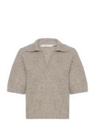 Gzalpha Ss Polo Pullover Tops T-shirts & Tops Short-sleeved Brown Gest...