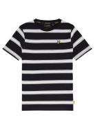 Yarn Dye Stripe T-Shirt Tops T-Kortærmet Skjorte Black Lyle & Scott